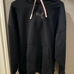 Puma Black Sweater/Hoodie with Pink Drawstrings